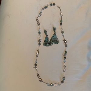 Kendra Scott necklace and earrings (pierced).